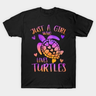 Just a girl who loves turtles T-Shirt